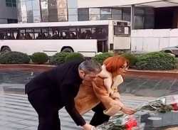 Մարտիրոսյանն ու Ջաղինյանը Բաքվում ծաղիկներ են դրել հորինված ցեղասպանության հուշարձանին